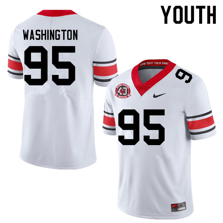 Youth #95 Shone Washington Georgia Bulldogs College Football Jerseys Sale-40th Anniversary